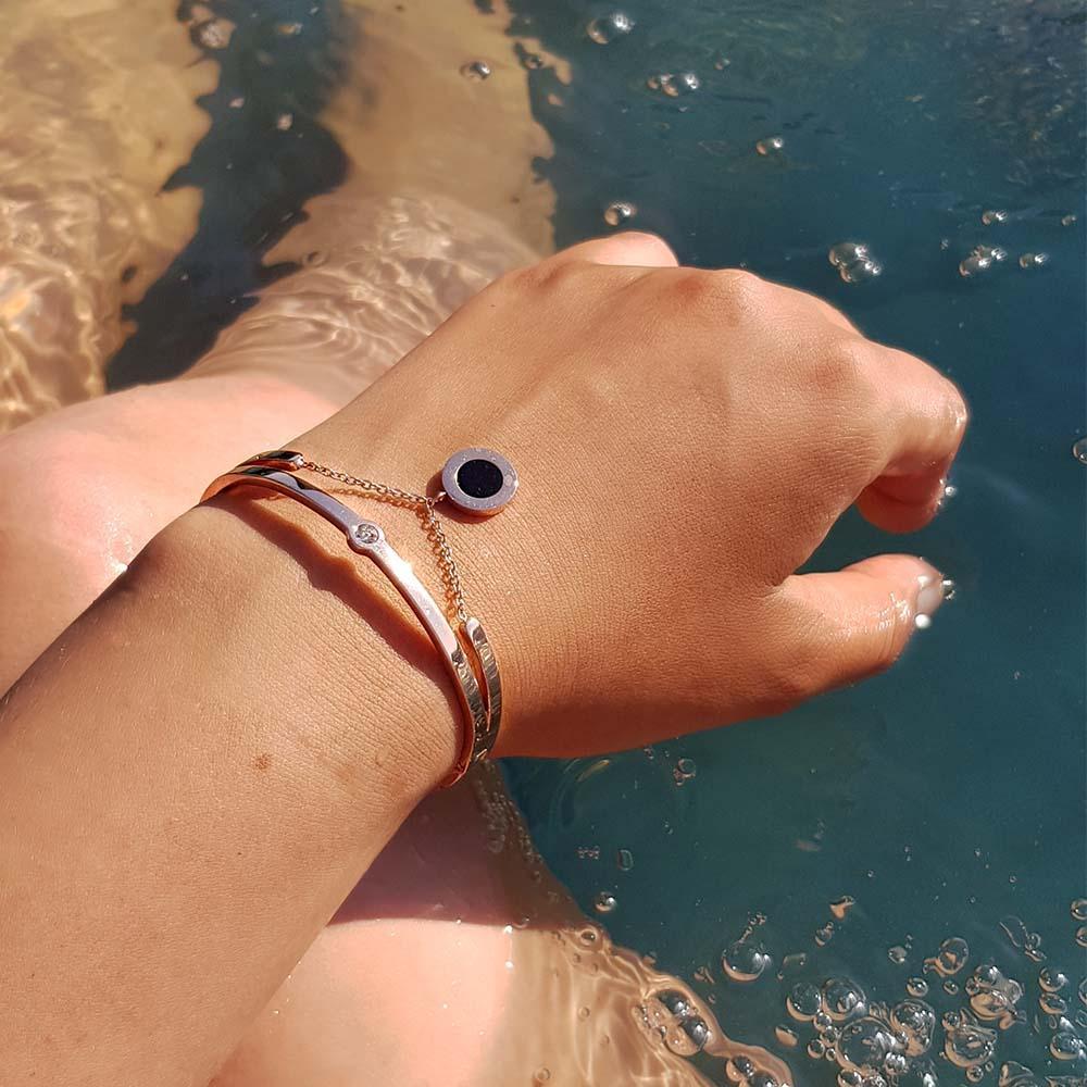 "Jericho Charm" – Roségoldenes Armband für Damen