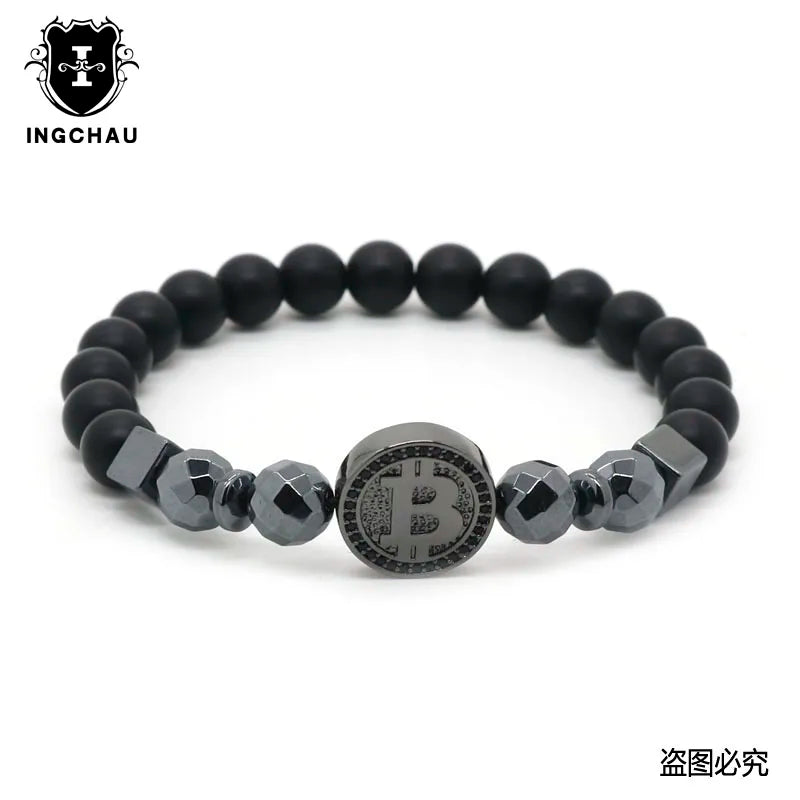 LuxChain – Männerarmband mit Krypto-Charme